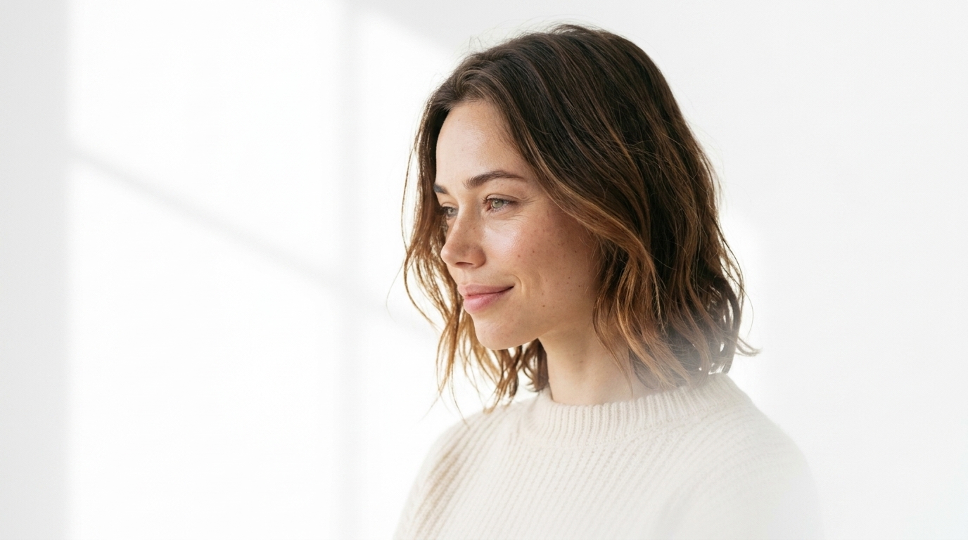Giovanna en su estudio, momento de calma con luz natural